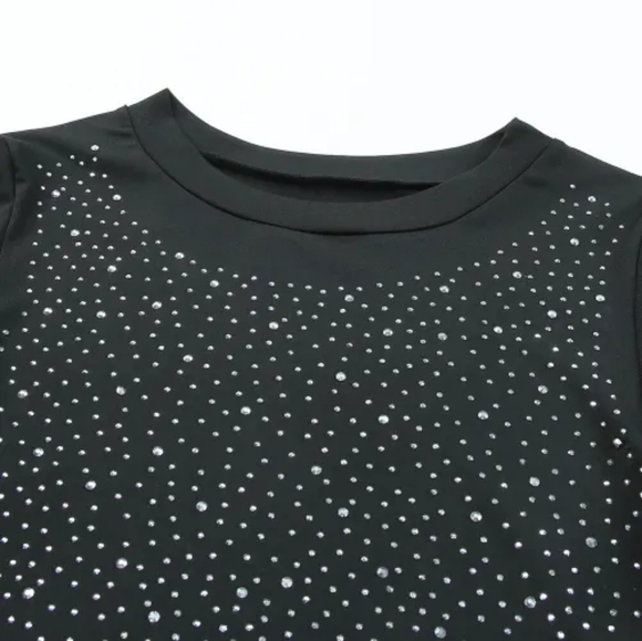 Fierce Black Rhinestone Bodysuit - Picture 5 of 12